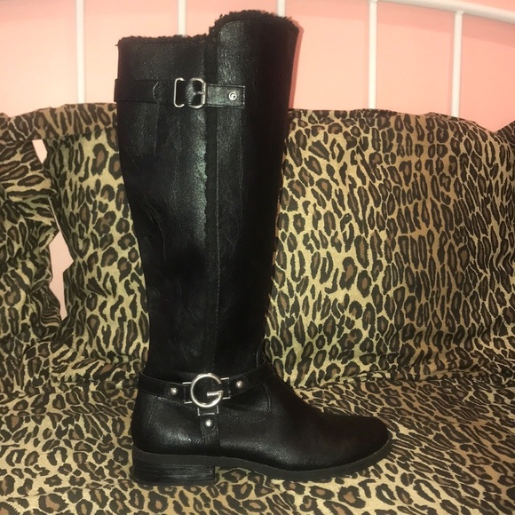 Guess Shoes - G by Guess Harring knee high black boots 👢 sz 7